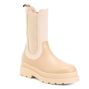Scotch & Soda Aubri Leather Chelsea Boots Beige/Cream